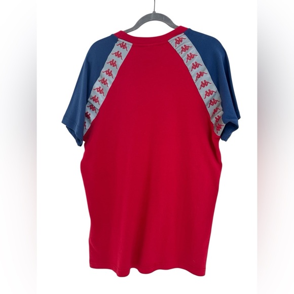 KAPPA BANDA ANGOT REFLECTIVE T-SHIRT RED & BLUE - Picture 5 of 6
